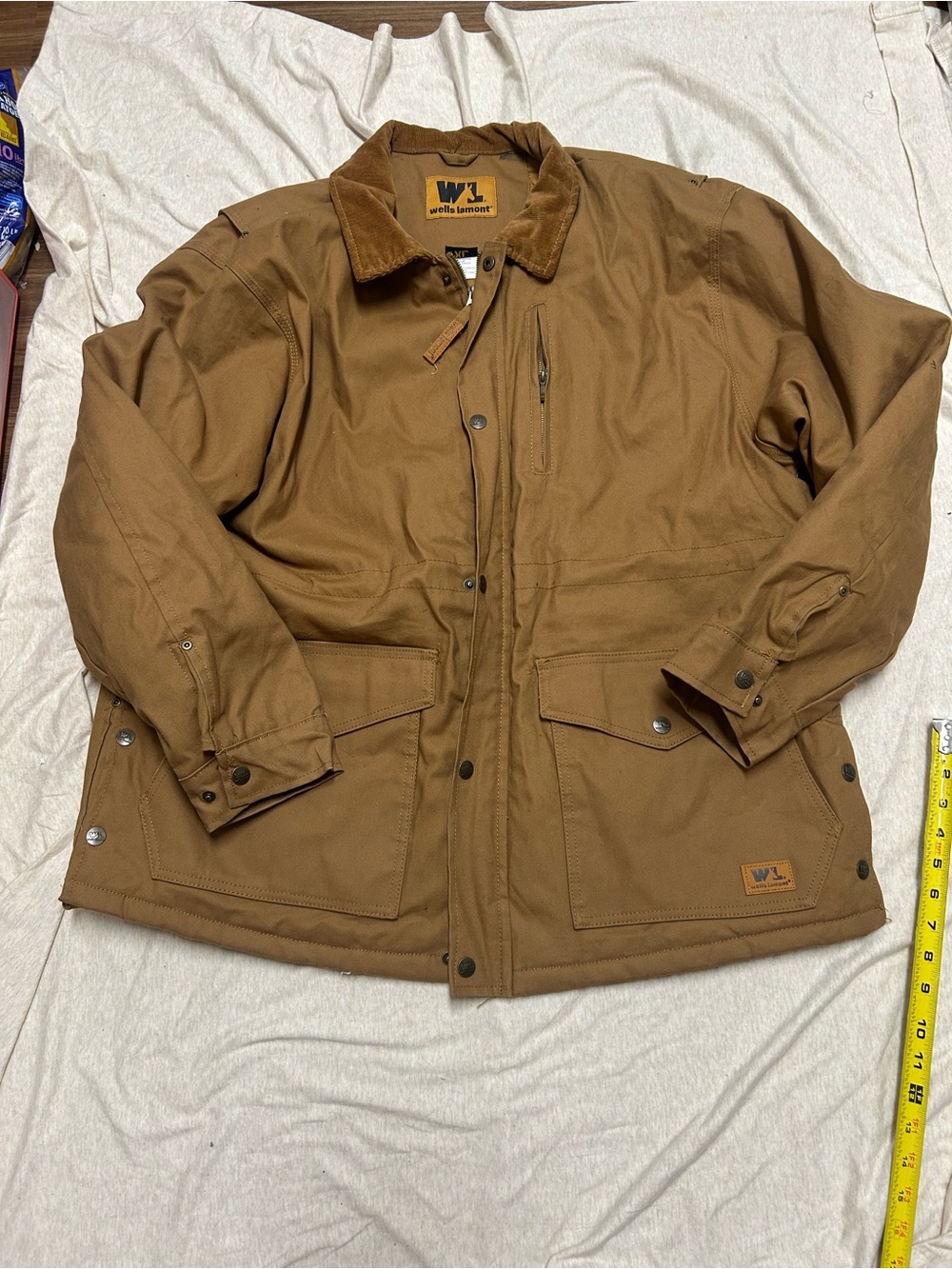 Wells Lamont Duck Chore Barn Coat Canvas Durable Quilted Lining
